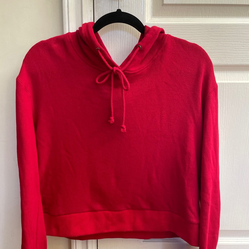 PacSun L.A. HEARTS red hoodie w/ white stripes